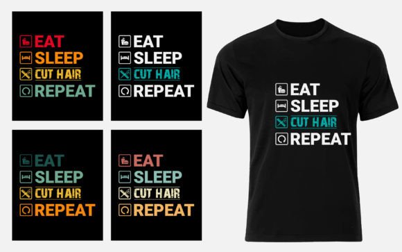 Eat Sleep Cut Hair Repeat Barber Funny Design Review