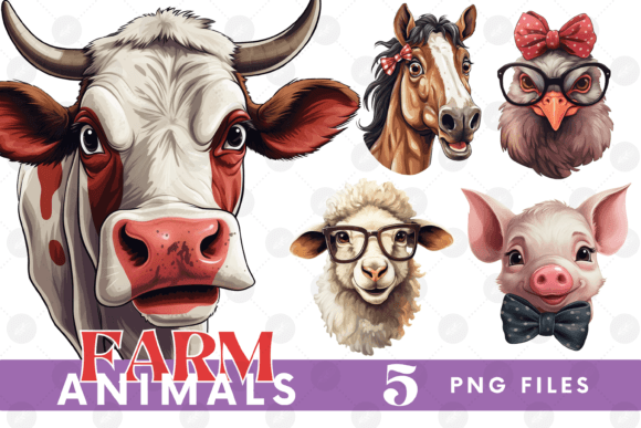 Funny Farm Animals Clip Art Sublimation Review