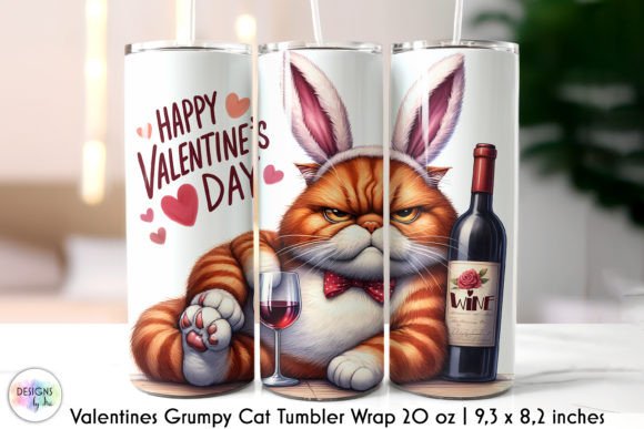 Funny Grumpy Cat Valentines Tumbler PNG Review