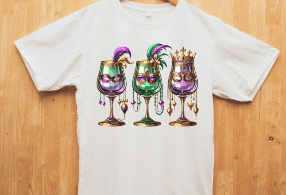 Mardi Gras Glass of Wine Png, Funny Review