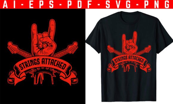 Review: Strings Attached Guitar T-shirt Design