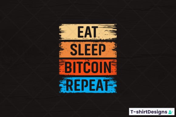 Reviewing the Eat Sleep BITCOIN Repeat Design for Embroidery