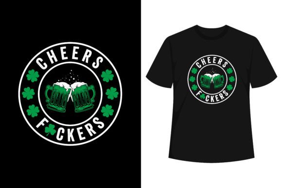 Stitching the Cheers Fckers St Patricks Day Design
